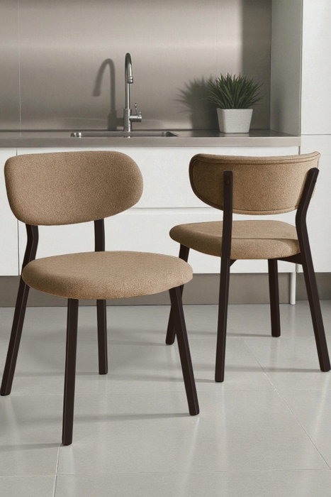 Hanah Home Juego de 6 Sillas Toldy Cappuccino y Marrón Hanah Home Juego de 6 Sillas Toldy Cappuccino y Marrón